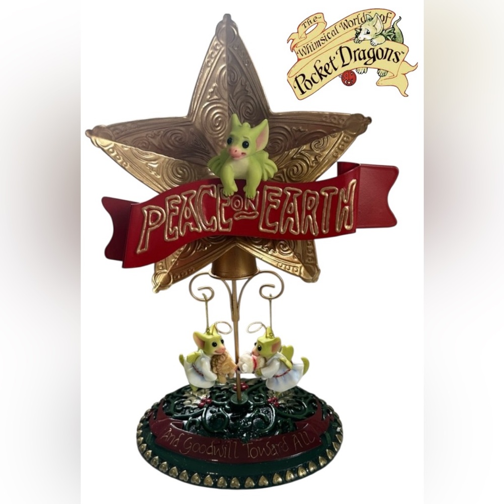VINTAGE POCKET DRAGONS CHRISTMAS ORNAMENT LIMITED EDITION 2004 TREE TOPPER
